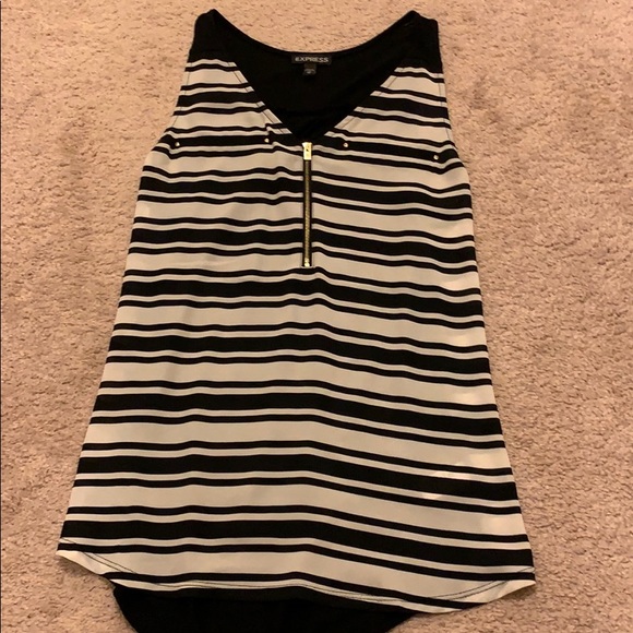 Express Tops - Express black and white striped top Express Tops - Express black and white striped top